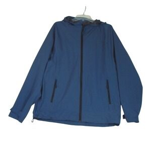 Hawk and Co HK Performance Lightweight Windbreaker Jacket Mens L‎ Full Zip Gray